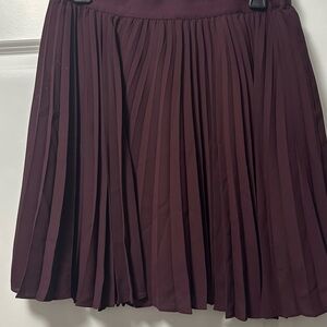 Babaton Deep Burgundy A-Line Skirt